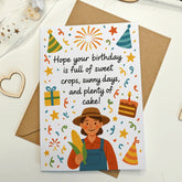 Happy Birthday Card for Gardeners Farmers & Growers - Greeting Card